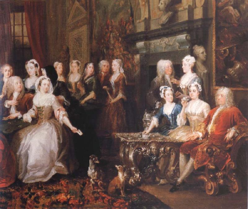 HOGARTH, William Company in Wanstead House Germany oil painting art